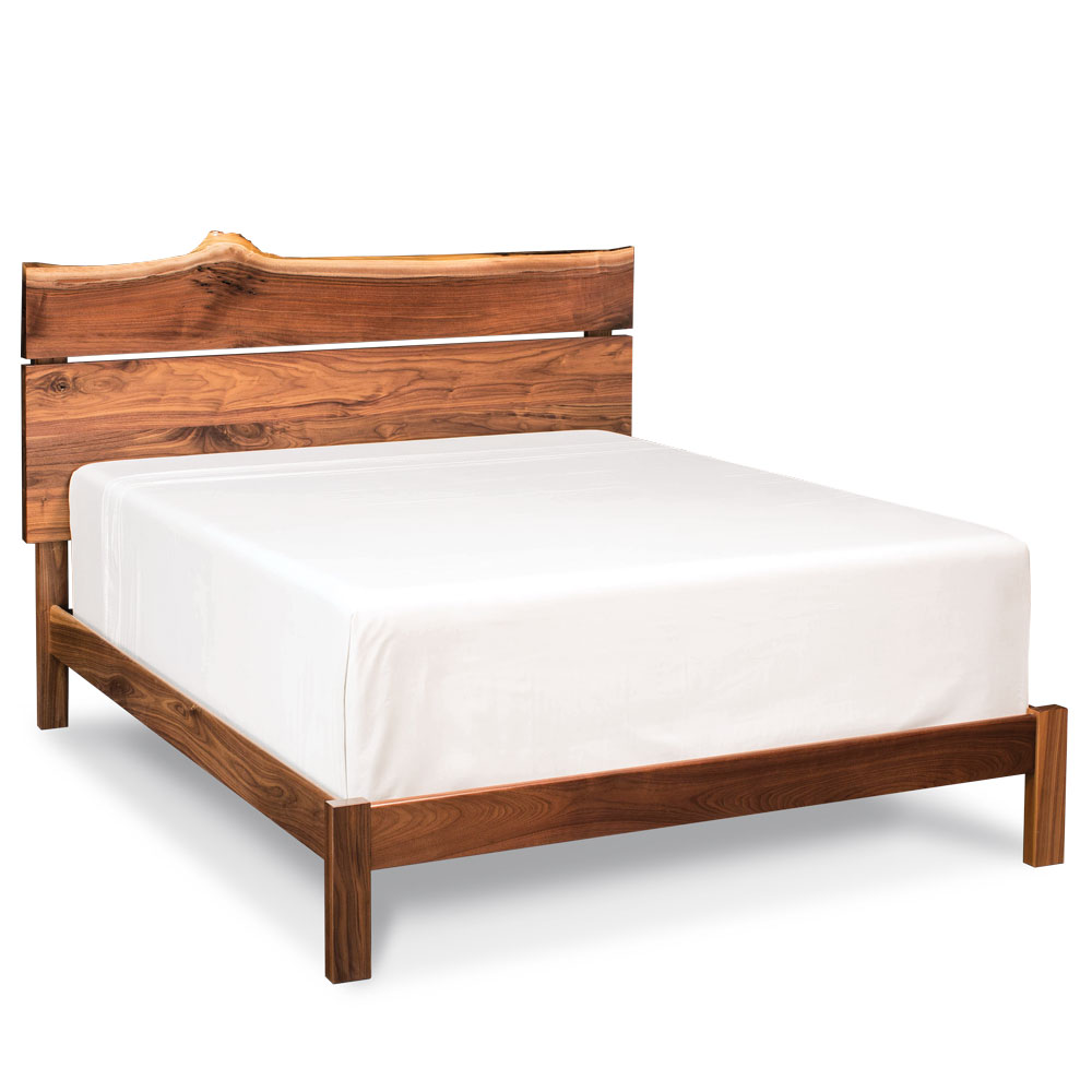 Live Edge Headboard with Wood Frame, Queen